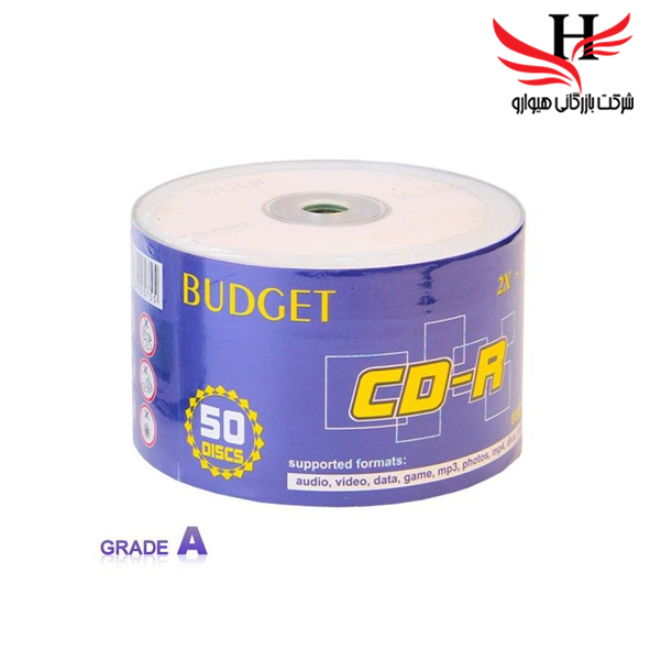 تصویر پک 50 تایی سی دی خام برند BUDGET